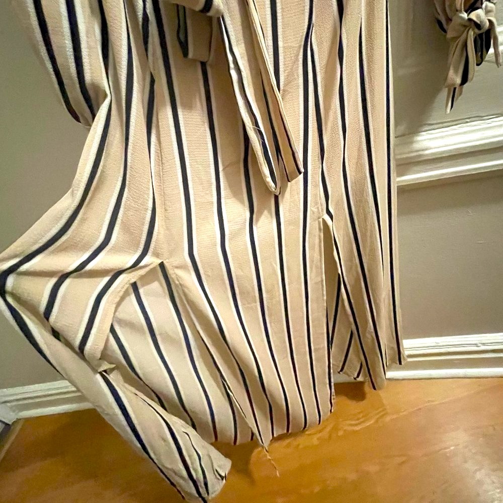 Reverse Medium Striped Double Split Tie Dress - image 3